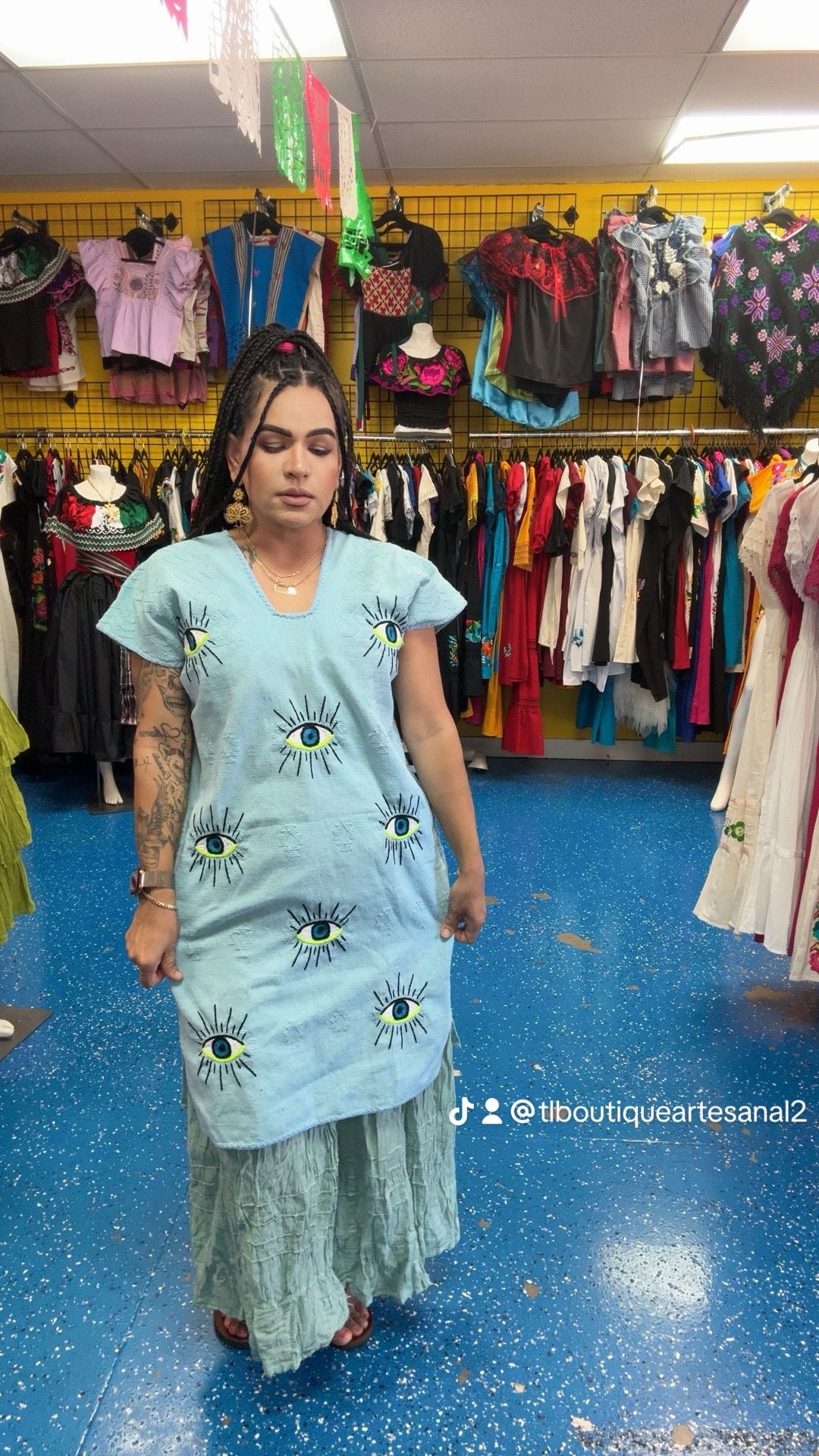 Huipil san juan colorado ojo turco