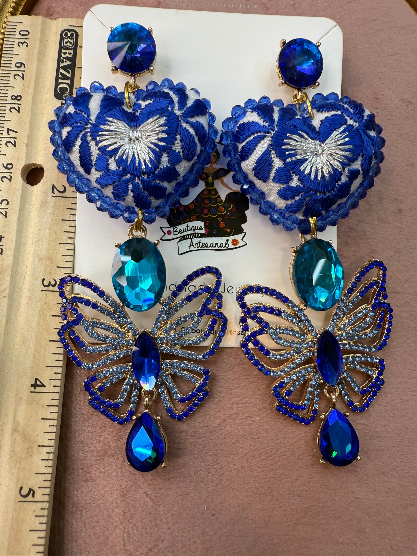 San antnino /cristales /mariposa /azul