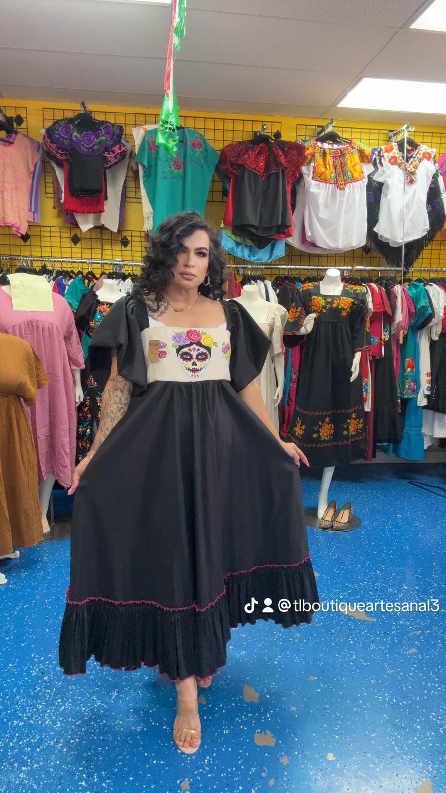 VESTIDO/CATRINA/ NEGRO