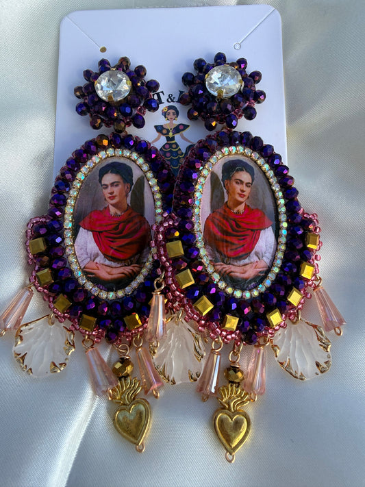 Frida kahlo aretes artesanales