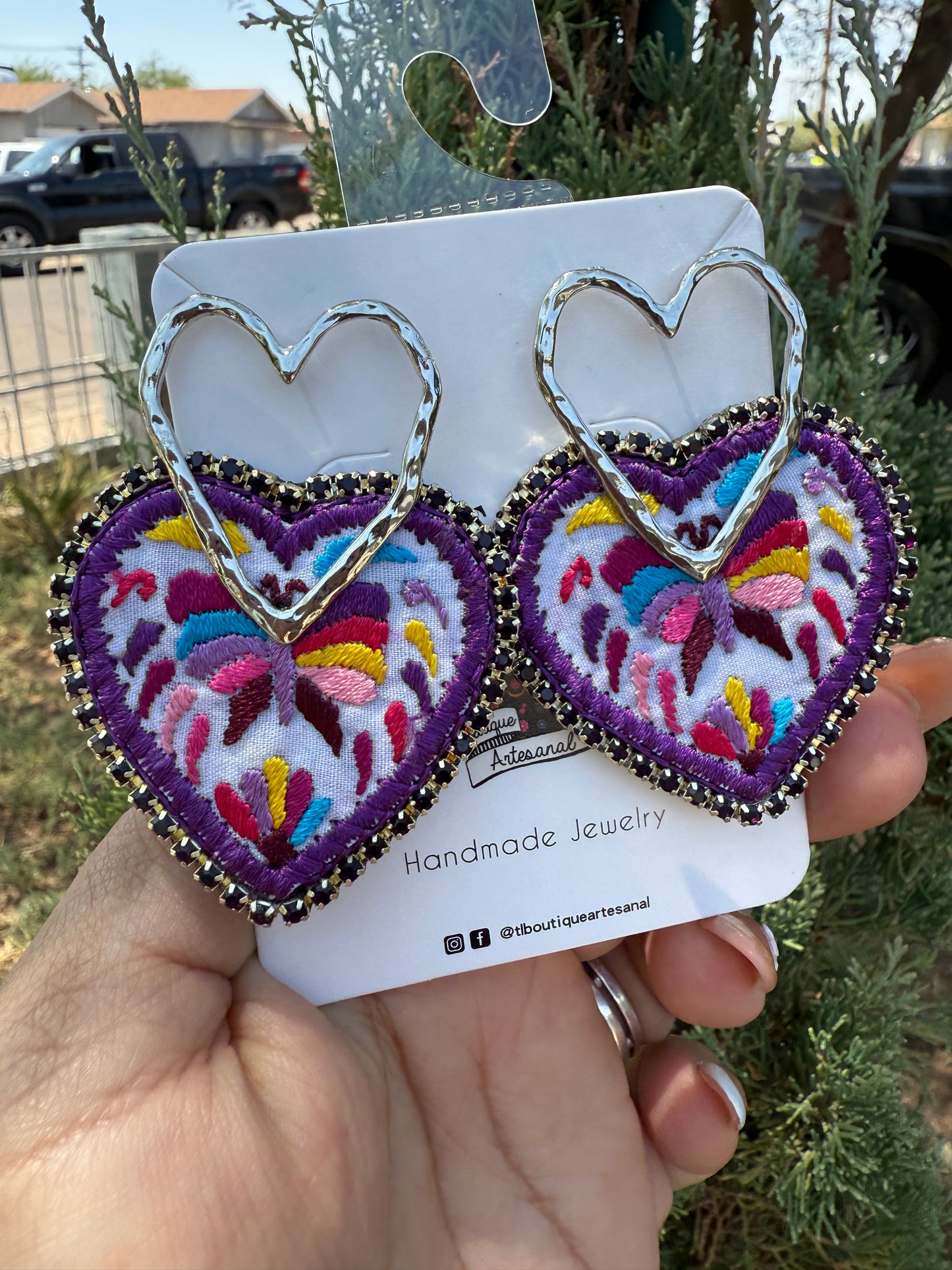 Aretes /corazon plano/mariposa#1