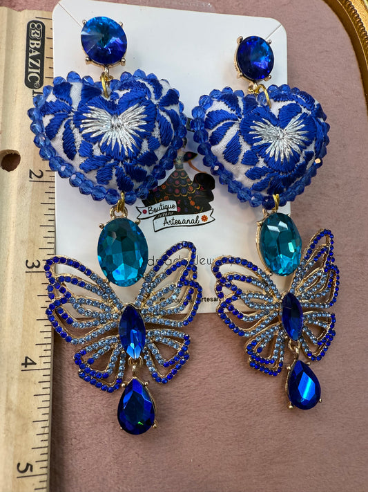 San antnino /cristales /mariposa /azul