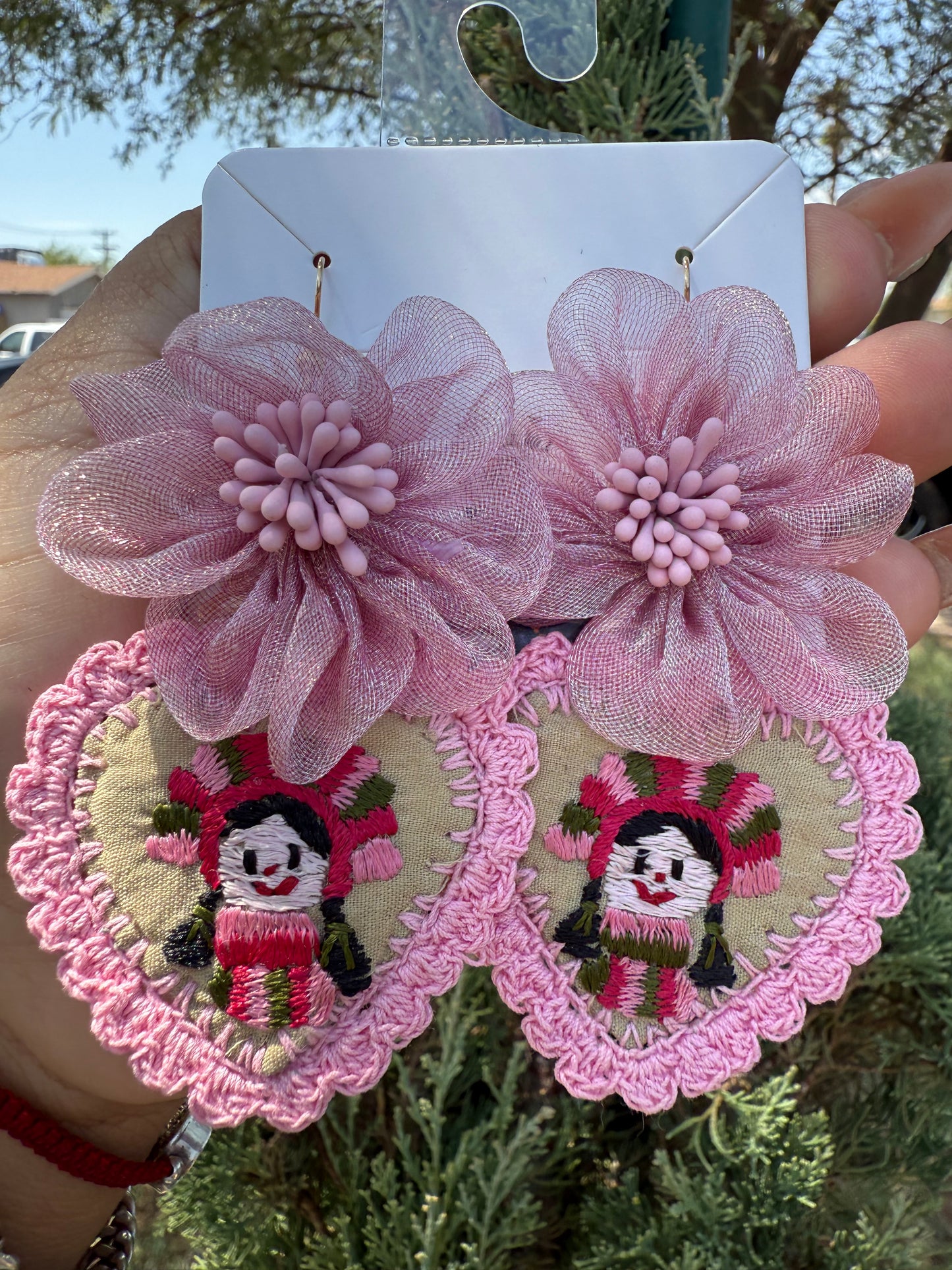 Aretes /lele/rosa