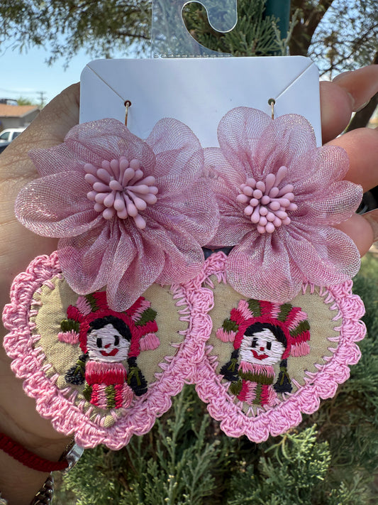 Aretes /lele/rosa