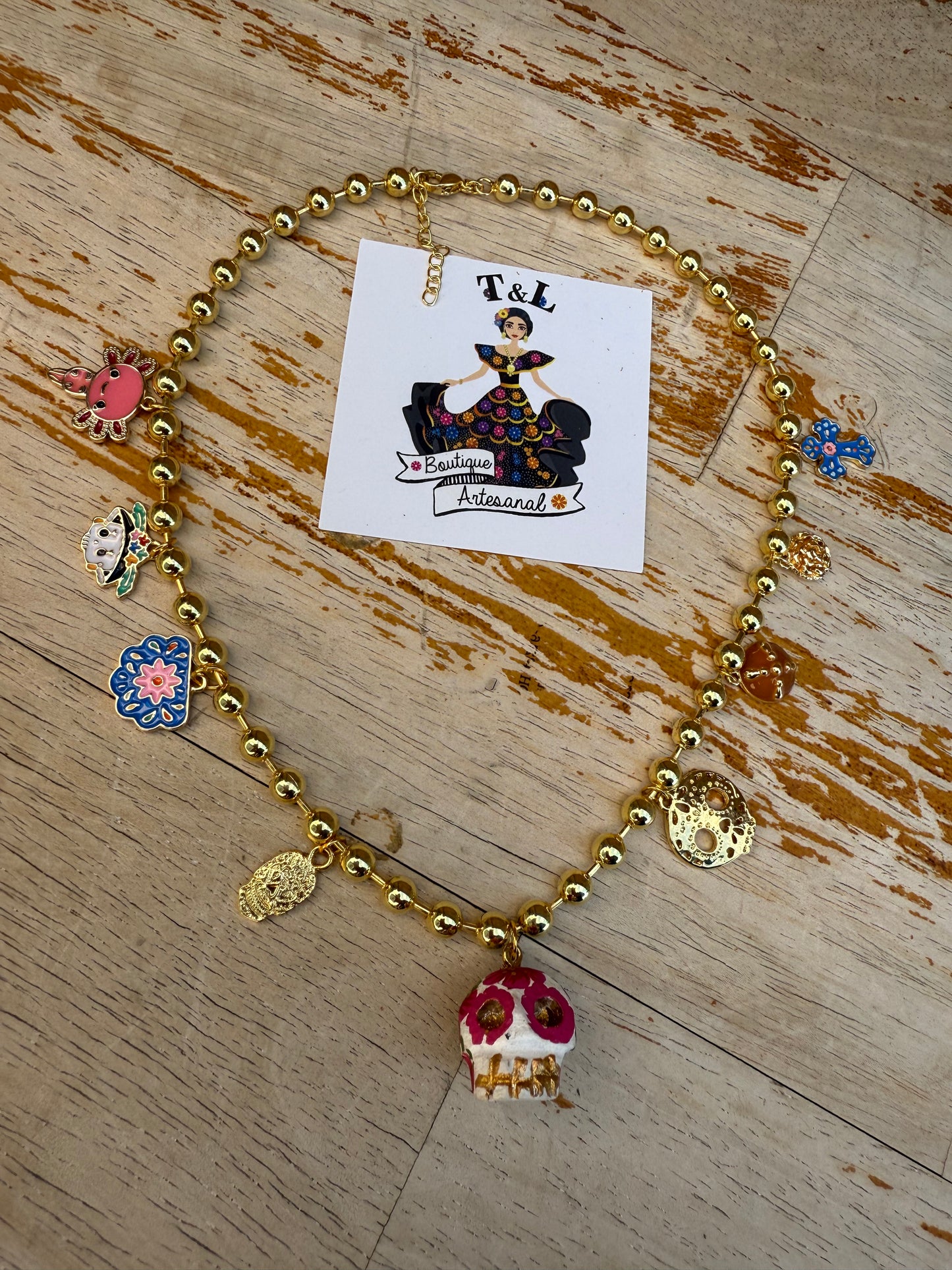 Collar/balin/dia de muertos