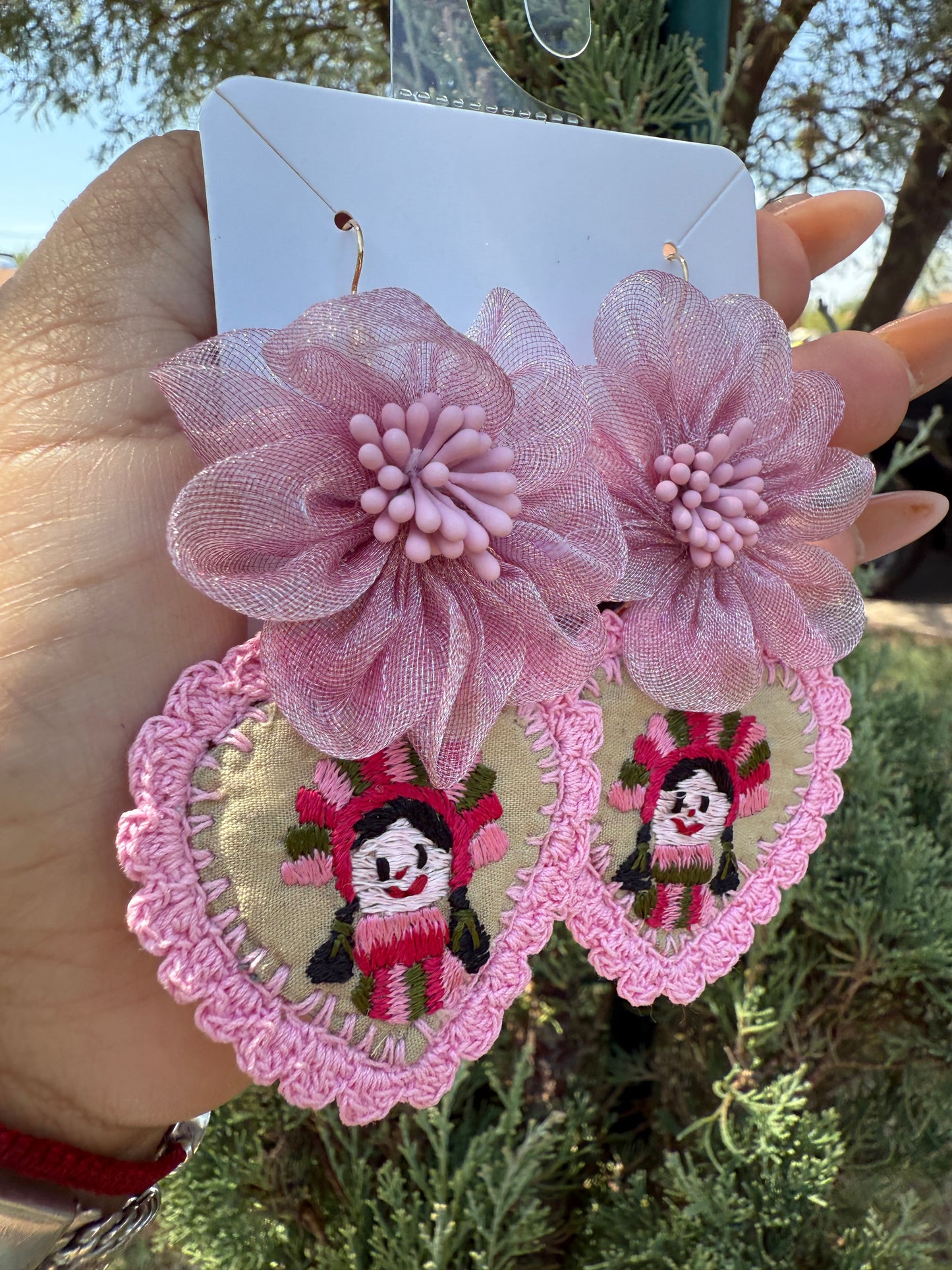 Aretes /lele/rosa