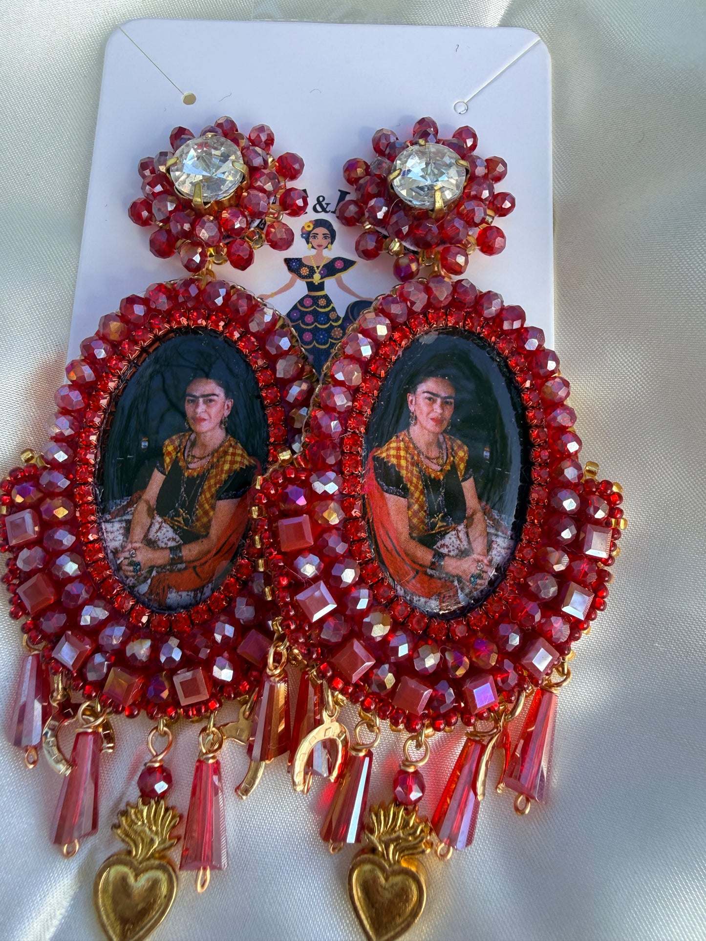 Frida kahlo aretes artesanales