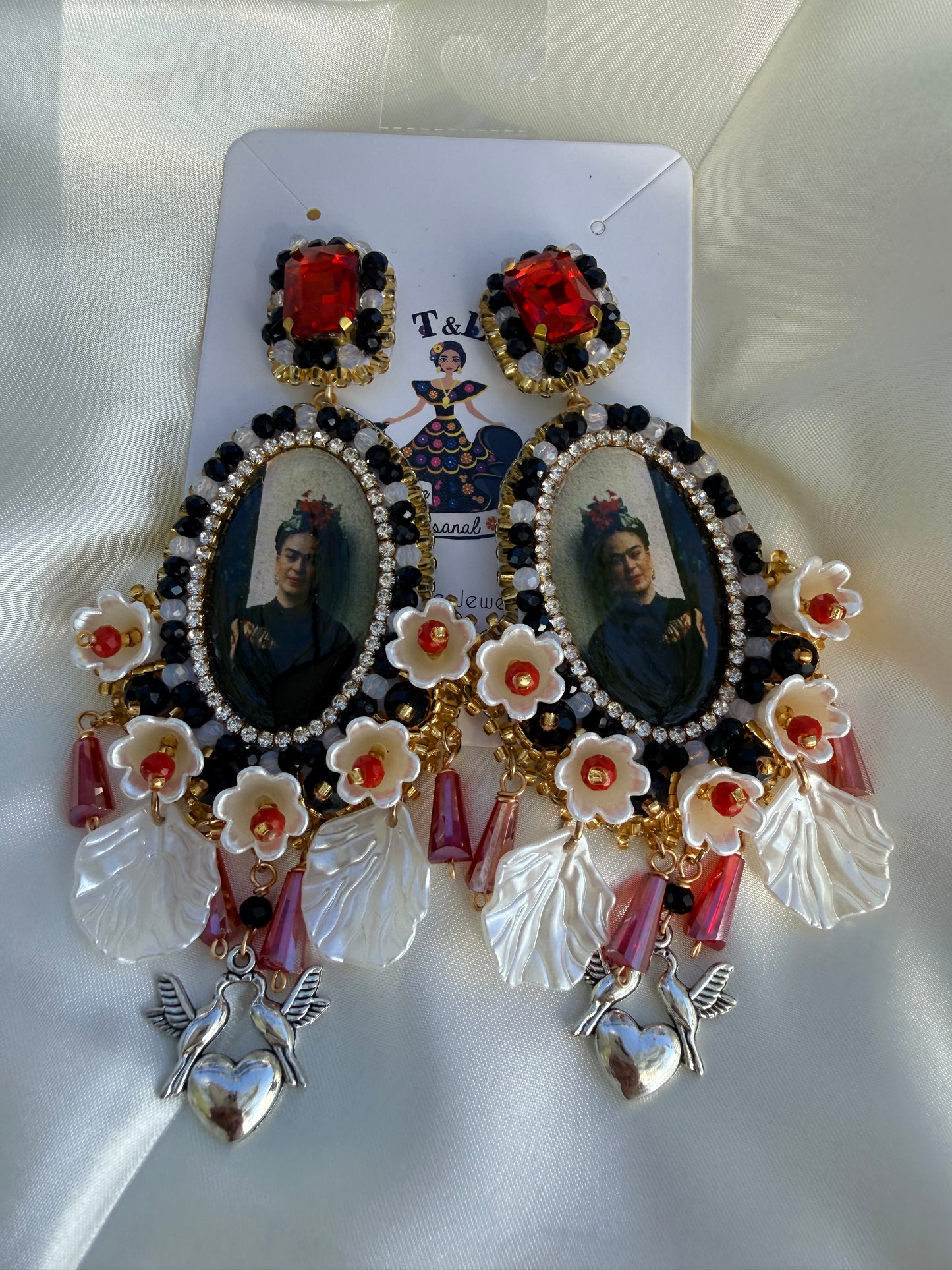Frida kahlo aretes artesanales