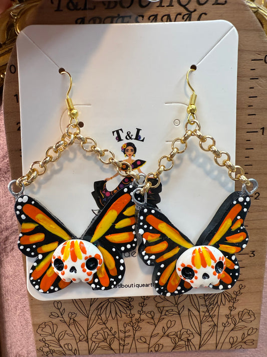 Aretes /mariposa/calavera