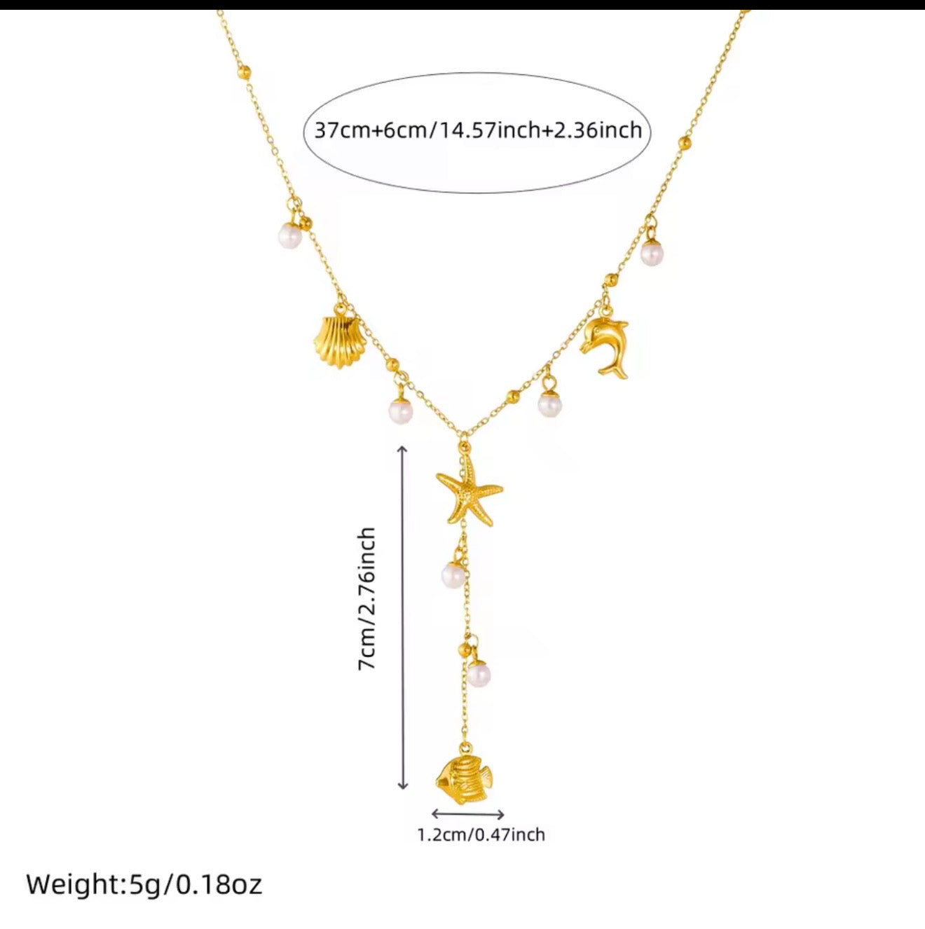 Collares  de acero inoxidable  con dijes de sol,luna,ojo,perlas,