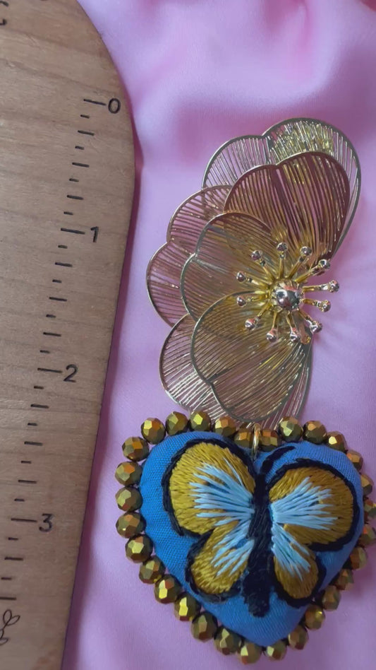Mariposa /mezclilla